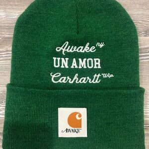 Awake NY X Carhartt WIP Un Amor Beanie Green